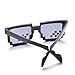 SUNOVELTIES 10 Pack Pixeled Sunglasses Bulk Miner Pixel Theme Party Glasses 8 Bit Mosaic Gamer Photo Props for Adults