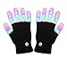 Amazer Light Gloves Finger Light Flashing LED Warm Gloves with Lights for Birthday Light Party Christmas Xmas Dance Thanksgiving Day Ideal Gifts for More Fun- Black