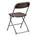 Flash Furniture Hercules Series Plastic Folding Chair - - Brown - 650LB Weight Capacity Comfortable Event Chair - Lightweight Folding Chair -