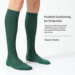 CelerSport 2 Pack Soccer Socks for Youth Kids Adult