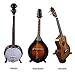 Wood Instrument Stand for Ukulele, Violin and Mandolin, I3C Sapele Wooden Ukulele Stand
