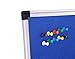 XBoard Notice Board Felt Blue, 48 x 36 inch, Aluminum Framed, Wall Mounted Fabric Message Board, 10 Colorful Push Pins Included for Display and Presentation