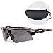 Open Road UV400 Wraparound Protection Lightweight and durable Sports Sunglasses with Hard Protective Case, Black