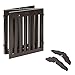 unipaws Support Feet for Wooden Pet Gate, Freestanding Dog Gate, Set of 2, Design for 0.71 inches Thickness Panel, Espresso