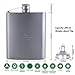 iBasingo 200ml Titanium Pocket Flagon Outdoor Sports Flat Liquor Flask Camping Ultralight Portable Wearproof Wine Pot Hip Flask for Backpacking Hiking (Ti1504I)