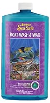 Star brite Sea Safe Wash & Wax - Biodegradable Phosphate Free One-Step Boat Soap & Protectant 32 Oz.