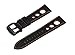 SWISS REIMAGINED Quick Release Leather Watch Band Carbon Fiber Embossed Racing Rally Style Genuine Leather Replacement Watch Strap with Brushed Black Stainless Steel Buckle
