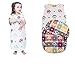 LUXEHOME Cotton Baby Sleeping Bag with Cute Mushroom Pattern - 100% Natural Cotton Wearable Blanket (X-Large)