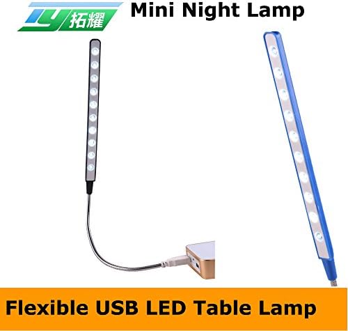 New Metal Material Blue Usb Led Table Lamp Flexible for Notebook Laptop Mini Night Light