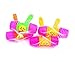 LOVEINUSA Hammer Squeaky Toy, 4 PCS Plastic Gavel Squeaky Toy Carnival Clown Hammer with Whistle Assorted Color April Fools Day Jokes