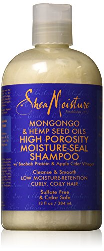 Shea Moisture Mongongo & Hemp Seed Oils High Porosity Moisture-seal Shampoo, 13 Ounce