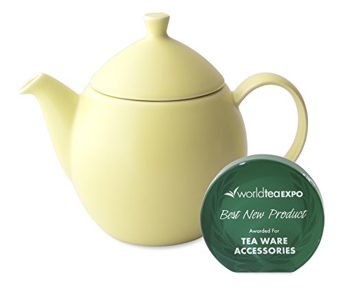 FORLIFE Dew Teapot with Basket Infuser, Lemon Grass, 32 oz/946ml