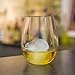 Plastic stemless wine glasses – shatterproof 100% clear Tritan tumblers for daily use – dishwasher safe - 16 oz – set of 4 – great for patio pool hot tub parties picnics camping boating or gift