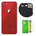 CELL4LESS Back Glass Cover OEM Battery Door Replacement w/Installed Camera Frame & Lens, Adhesive & Removal Tool for Apple iPhone 8 (Product Red 8)