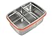 Mighty Hippo RECTANGLE Stainless Steel BENTO Food Container (Size: SMALL) - 2 Compartments (Removable Divider / Leak Proof / Dishwasher Safe / Reusable / Food Safe / Metal / BPA Free / Meal Prep)