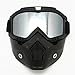 EnzoDate Motorcycle Dirt Bike ATV Goggles Mask Detachable Harley Style Protect Padding Helmet Sunglasses Road Riding UV Motorbike Glasses