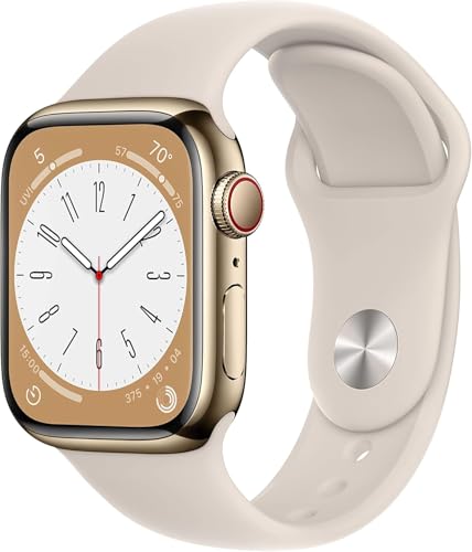 Apple Watch Series 8 41MM Gold Stainless Steel renewed