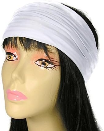 Wide Lycra Fitness Headbands Stay in Place Tube Head Wrap Swim Head Wrap Water Aerobics Headband