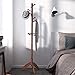 Vlush Rubber Wood Coat Rack Free Standing, 11 Hooks Hallway/Entryway Coat Hat Tree Coat Hanger for Clothes, Suits, Accessories, Coffee