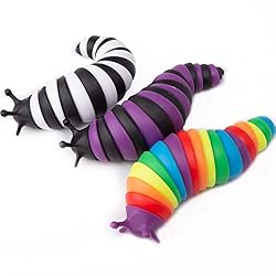 MEIEST 3 PCS Fidget Slug Toys,3D Articulated