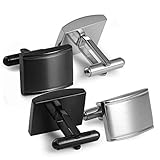 Jstyle Jewelry Stainless Steel Cufflinks for Men Unique Business Wedding Black White