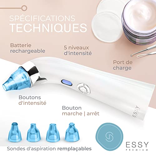 Essy Blackhead Vacuum Cleaner Blackhead Remover Blackhead Remover Face Machine Machine Vacuum Blackhead Nose Skin Purifier Blackhead Extractor Blackhead Extractor Comedon Vacuum Cleaner Button Face Remove Button