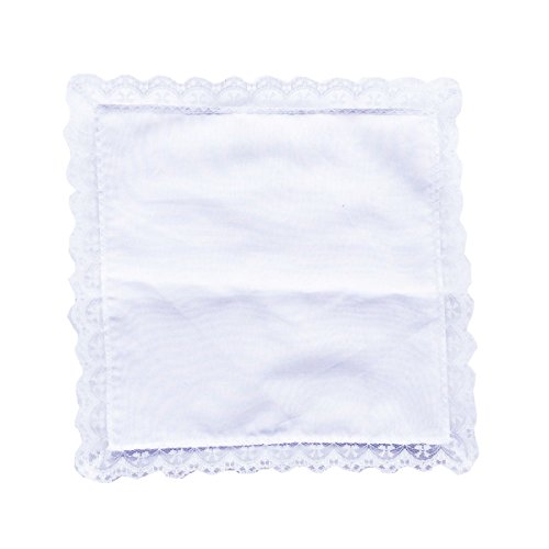 Lace/Embroidery Perfect Wedding Cotton Handkerchiefs Bulk - Thumbnail 4