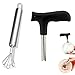 CloverTale Kitchen Coconut Opener Knife Stainless Steel Tool for Raw Coco Water Juice - Makes Straw Hole,Coconut Meat Removal Knife Coconut Meat Grater Slicer set