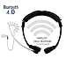 Cool Wireless Bluetooth 4.0 Adjustable Throat Vibrate Mic Microphone, Anti-Noise Tactical Neckband Vocal Military Headset/Headphones for Cellphone and Gaming
