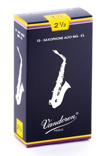 Vandoren Alto Saxophone Reeds Strength 2.5 Box of 10