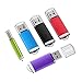 Flash Drive, wellsenn USB Drive 5 X 16 GB USB Flash Drive 16 gb Thumb Drive Memory Stick Swivel Keychain Design Mixcolor (16GB5) (mixcolor5)