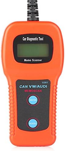 Daoming U281 OBD2 CAN-BUS Car Diagnostic Scan Tool Engine Code Reader With LCD Display for Vw Audi Seat Skoda Cars - Orange