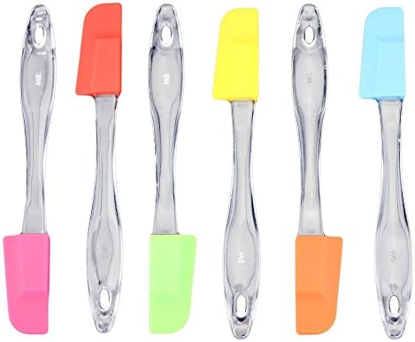 Mini Silicone Spatulas Set, GekBot Non-Stick Heat-Resistant Spatulas for Baking Cooking Mixing Jar Icing Scraper Mixer Utensil Kitchen Cooking Gadget and Bakeware Perfect Tool for Cake Decorating