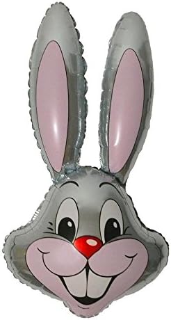 Grey Rabbit Shaped 26 Inch Foil Balloon