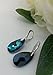 Sterling Silver 925 Made with Imitation of Crystals Blue-Green Leverback Earrings for Women