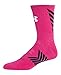Under Armour Men's Undeniable Mid Crew Socks, Tropic Pink/Black, Large