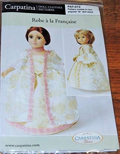 CARPATINA Robe à La Française Pattern Multi-sized For 18" American Girl Dolls and for 18" Slim Dolls