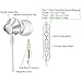 vastland Earbuds, Earphones, Headphones with Microphone - Wired Noise Isolating Ear Buds, Stereo Headset for Cell Phones Laptops and etc.(White & Silver)