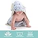 Little Tinkers World Premium Hooded Towels for Baby | Beach Or Bath Towel | Grey Elephant Design | Ultra Soft and Absorbent | 100% Cotton Childrens Swimming/Bath Towel with Hood for Girls and Boys