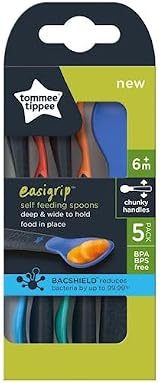 Tommee Tippee Easigrip Self-Feeding Spoons 5 Pack 6m+ BACSHIELD Steriliser Safe view 3