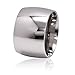 De Lelu Mens Womens Stainless Steel Wide Wedding Ring Band 15MM, Size 10