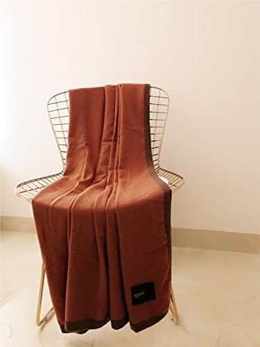 BlueCCL Cashmere Blanket Lightweight Warm Luxurious Orange Decorative Shawl Blanket for Car Couch Chair Travel