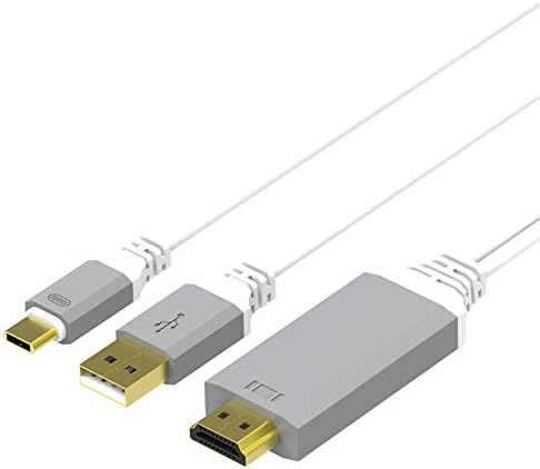 USB C to HDMI Cable USB 3.1 Type C Male (Thunderbolt 3 Compatible) to HDMI Male Cable for 2017 MacBook Pro 2016 MacBook Pro 2015 MacBook ChromeBook Pixel Samsung Galaxy S8 / S8 Plus/ Note8 etc(White)