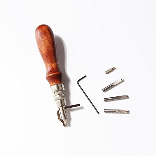 7 in 1 Adjustable Pro Stitching Groover and Creasing Edge Beveler Leathercraft Sets to Sew & Crease Leather