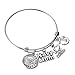 Navy Mom Gifts Bracelet Proud Navy Mom Charm Bracelets for Women I Love My Sailor Charm Bangle Christmas Birthday Mother's Day Jewelry Gifts US Pride Navy Mom Gift