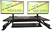Standing Desk Height Adjustable Stand - Up Sit Stand Desks Converter Standup Workstation Fits Big Monitors 36 Inches Wide (Black)
