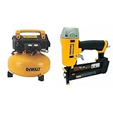DEWALT DWFP55126 6-Gallon 165 PSI Pancake Compressor with DWFP12231 Pneumatic 18-Gauge 2-Inch Brad Nailer Kit