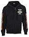 Harley-Davidson Men's Inferno Eagle Full-Zipper Hooded Sweatshirt, Black