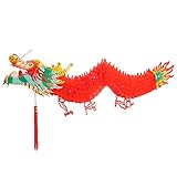 Bememo 3D Chinese New Year Dragon Garland Hanging Decoration (4.92 Feet)