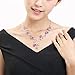 Glamorousky Elegant Rose Necklace with Purple Austrian Element Crystals and Crystal Glass